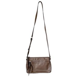 Hobo Taupe Tan Leather Small Crossbody Bag
